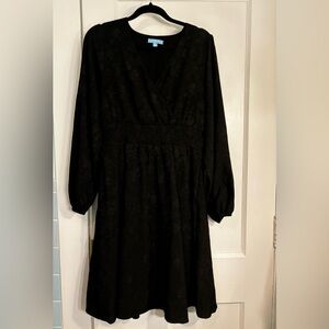 Draper James RSVP Black Bell Sleeved Dress